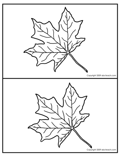Punch Pin Card:  Maple Leaf - 2 per page (Montessori/preschool)