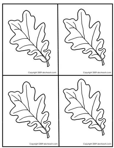 Punch Pin Card: Oak Leaf - 4 per page (Montessori/preschool) | Teaching ...