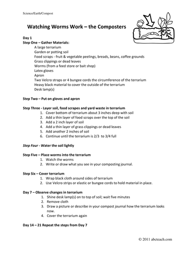 How-to: Watching Worms Work - Compost (elem)