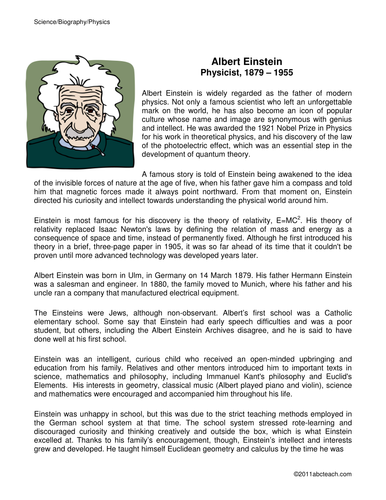 biography of albert einstein in english pdf