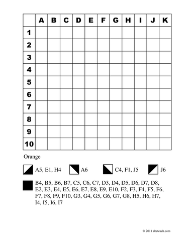 Grid Coloring: Autumn Leaf (primary/elem)