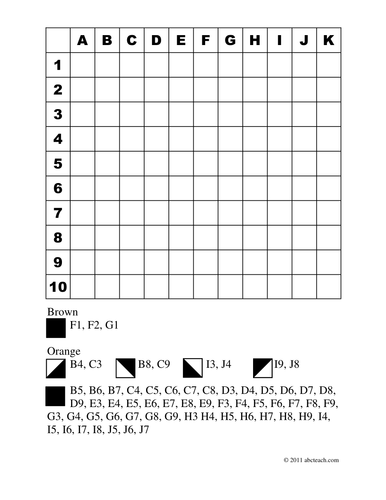 Grid Coloring: Pumpkin (primary/elem)