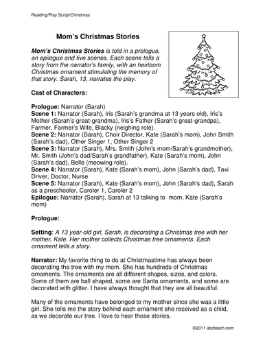 Readers' Theater: Mom's Christmas Stories (upper elem/middle)