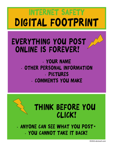 Posters: Technology:  Internet Safety (upper elem)