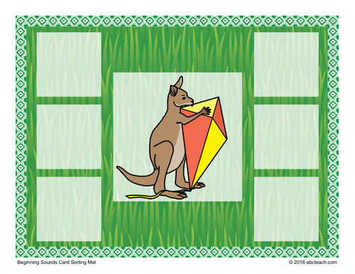 Beginning Sounds: Card Sorting Mats - Alphabet Animals K to O