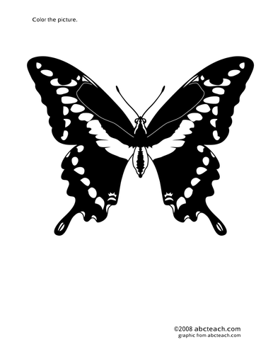 Coloring Page: Giant Swallowtail Butterfly