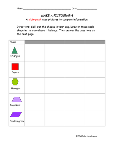 Worksheets: Graphing and Geometry (elem/upper elem)