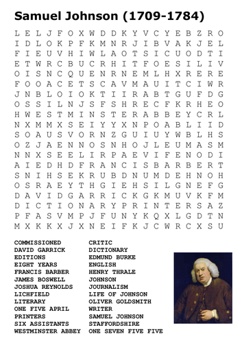 Samuel Johnson Word Search