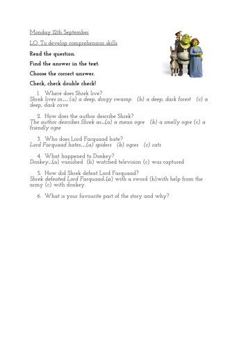 SHREK - DEFEATING THE MONSTER