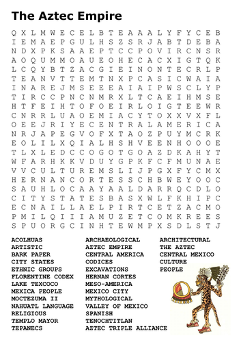 The Aztec Empire Word Search