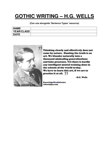 GOTHIC WRITING - H.G. WELLS
