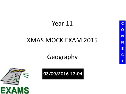 GCSE Geography mock exam