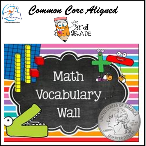 Math Word Wall 3rd Grade BUNDLE