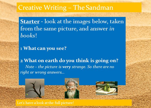 The Sandman Original Creative Writing Lesson