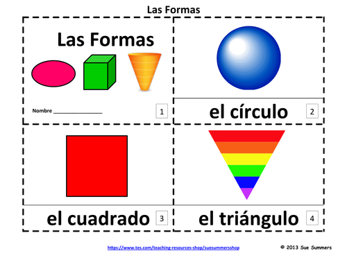 Spanish Shapes 2 Emergent Reader Booklets - Las Formas