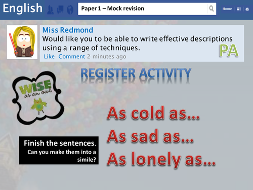 Writing to Describe KS4