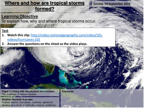 Where and How do Tropical Storms Form? - AQA2016