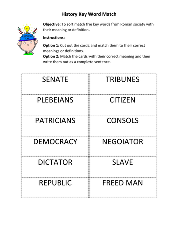 Roman Society Key Word Match