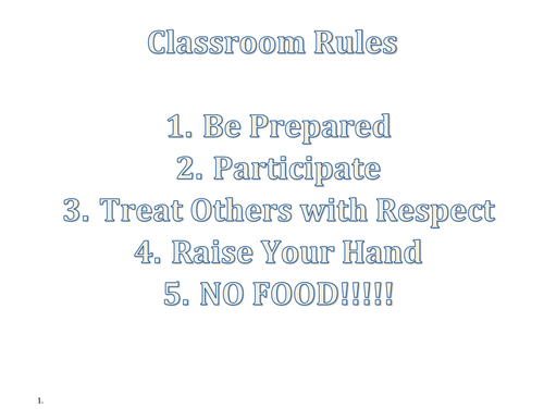 Classroom Rules