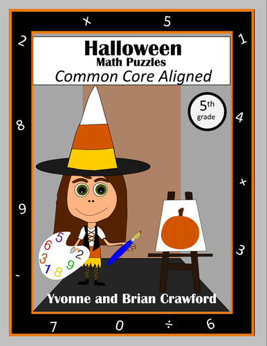 Halloween Math Puzzles - 5th Grade Common Core