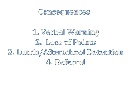 Classroom  Consequences
