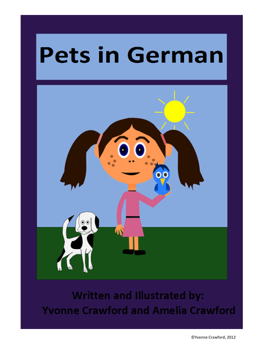 Pets in German - vocabulary sheets, printables, matching & bingo games