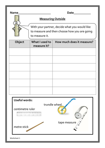Measuring outside - what will you choose to measure with?