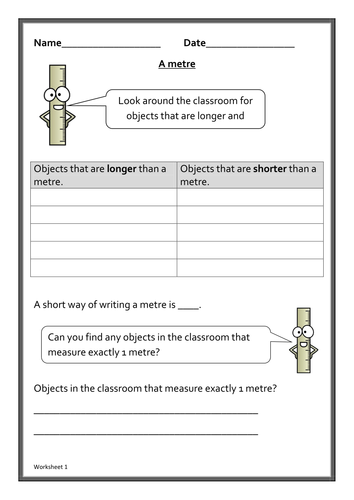 Measure and compare lenghts in cm