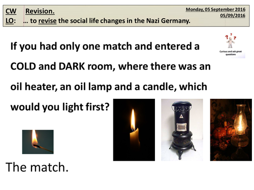 Revision activities for the Nazi Germany (Social Policies)
