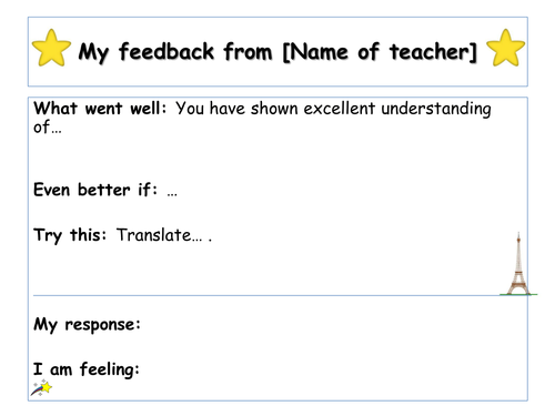 Feedback template