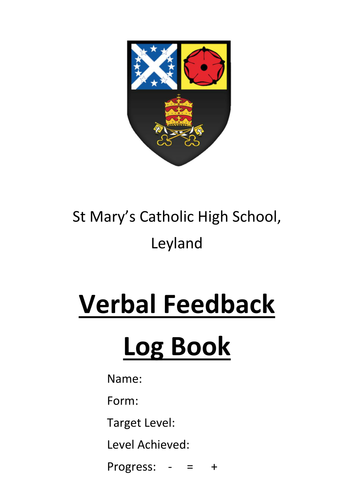 Verbal Feedback Log book