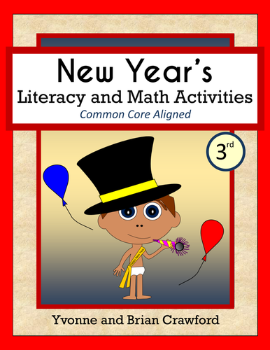 New Year's Math and Literacy Activities Third Grade Common Core