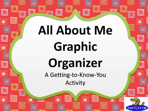 Back to School All About Me Graphic Organizer - A Getting-to-Know-You Activity