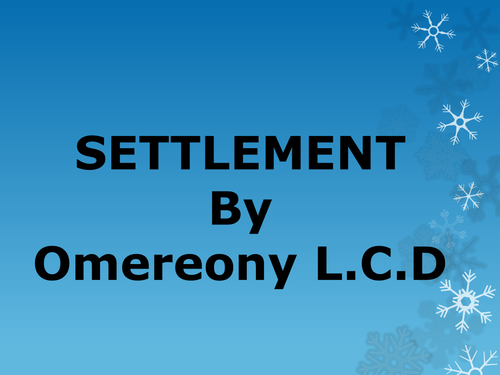 Settlement