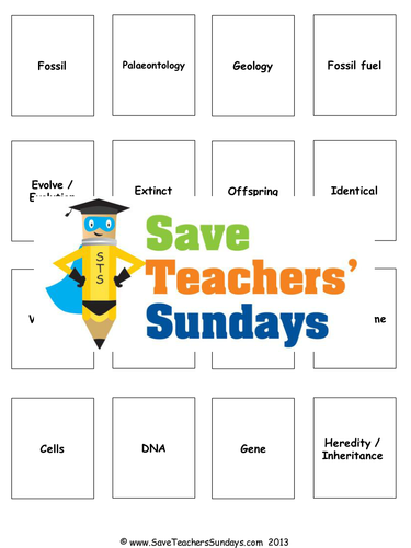 Evolution and Genetics Terminology KS2 Lesson Plan and Worksheet