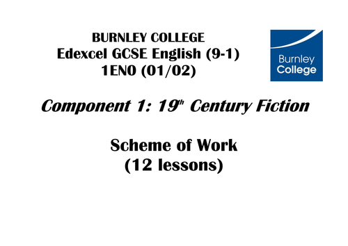 Edexcel GCSE (9-1) 19th Century Fiction Scheme of Work