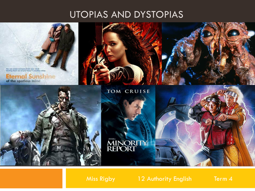 Defining Utopia, Dystopia and Apocalypse and how these are shown in films