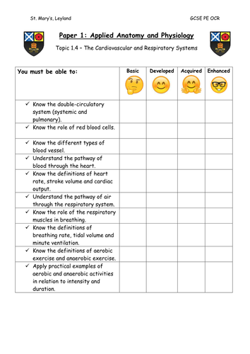 GCSE PE: Cardiovascular and Respiratory System