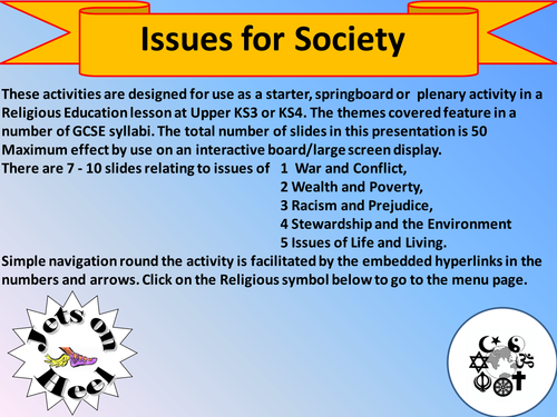 Issues for Society RE GCSE Support