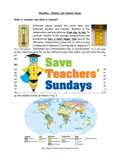 Weather Comprehension Lesson Plan and Worksheets