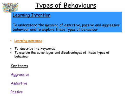 Different Types of Behaviour | Teaching Resources