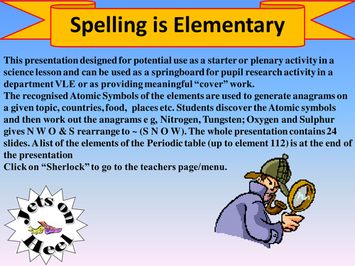 Spelling is Elementary