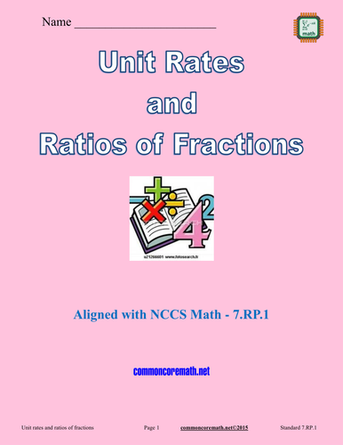 Unit Rates and Ratios of Fractions - 7.RP.1