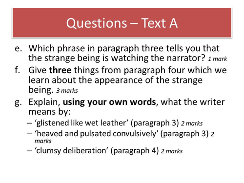 iGCSE English Reading Core Paper 1 practice