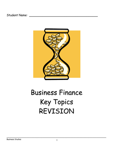 GCSE Business Finance Revision Booklet