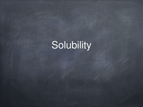 Solubility