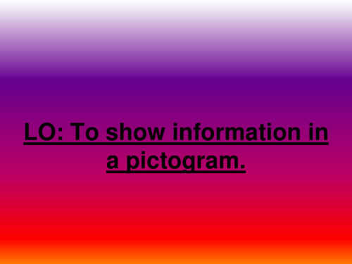 Year 3/4 Lesson plans and resources for Statistics - Pictograms and Tally charts