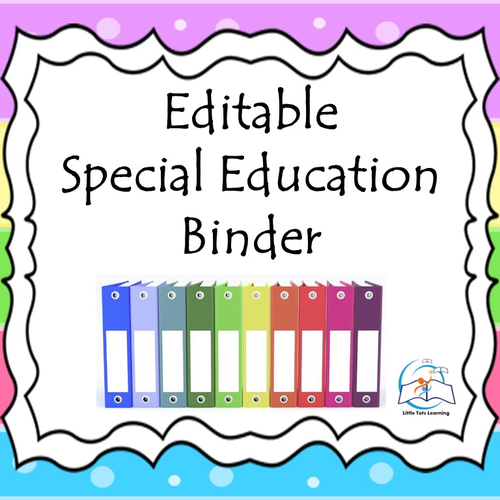 Special Education Binder {Editable} IEP Binder Teaching Resources