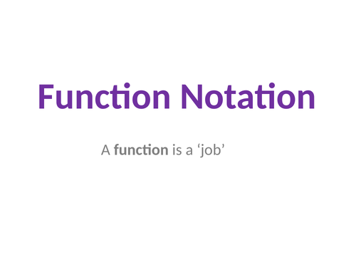 Function Notation