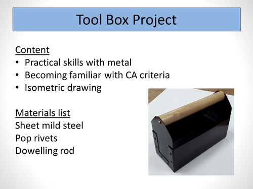 GCSE Engineering - Toolbox Project